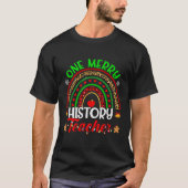 Een kerstaffabasis met prettige geschiedenis t-shirt (Voorkant)