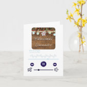 Een kerstafspeellijst (transparant) kaart (Gele Bloem)