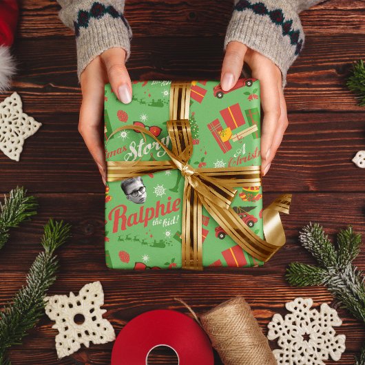 Een kerstair groen pictogram inpakpapier vel