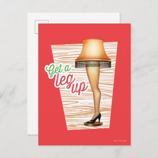 Een kerstartikellamp | Een been omhoog krijgen Feestdagenkaart (Voorkant / Achterkant)