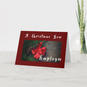 Een **KERSTBOOG** ALLEEN VOOR **WERKNEMER** KAART