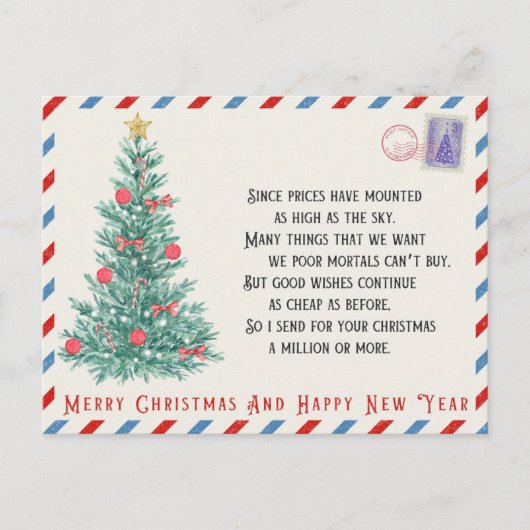 Een Kerstboom Briefkaart (Voorkant)