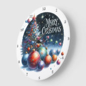 Een kerstboom en feestelijke Ornamenten Grote Klok (Hoek)