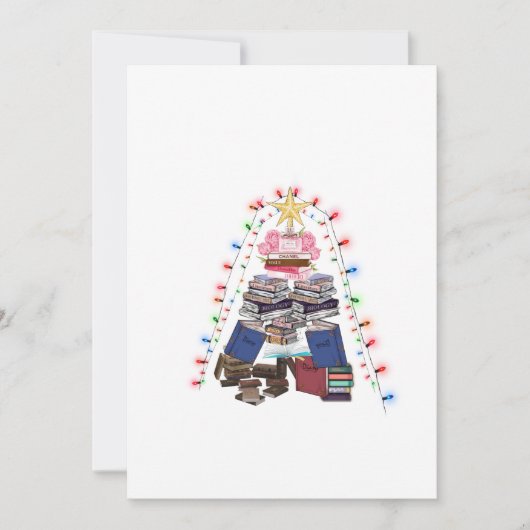 Een kerstboom en verlichting voor lezers. kaart (Voorkant)
