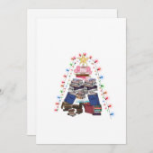 Een kerstboom en verlichting voor lezers. kaart (Voorkant / Achterkant)