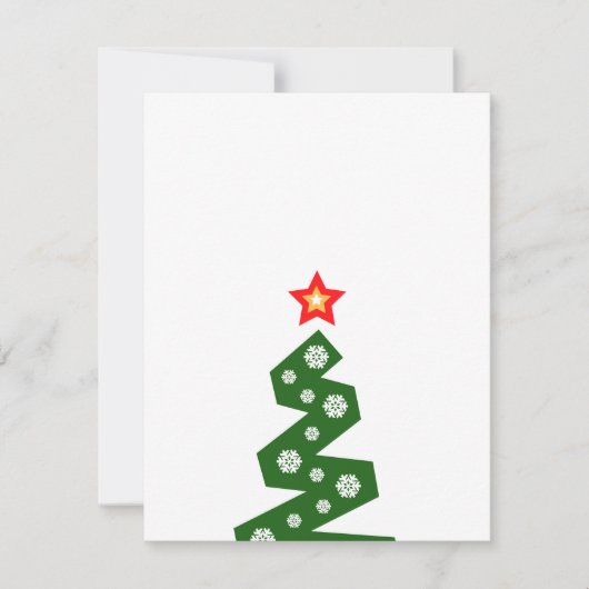 Een kerstboom feestdagenkaart (Voorkant)