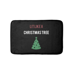 een kerstboomboom met een groene boom voor kerstmi badmat