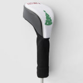 een kerstboomboom met een groene boom voor kerstmi golfheadcover (Schuin)