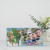 Een kerstboomfotokaart krijgen feestdagenkaart (Staand voorkant)