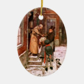 Een kerstcadeau: levering Turkije Keramisch Ornament (Voorkant)