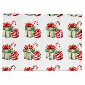 Een kerstcadeau ontworpen cadeautas (Achterkant)