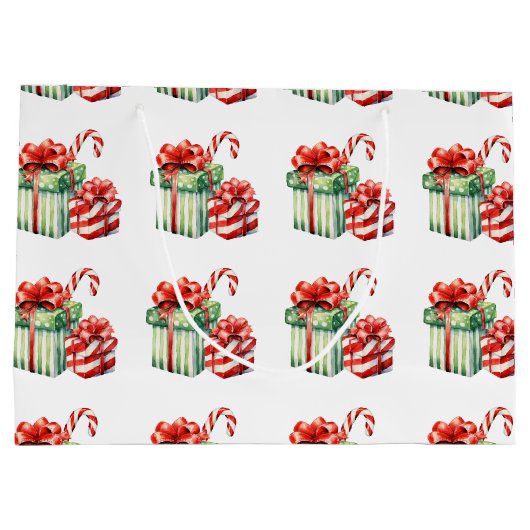 Een kerstcadeau ontworpen cadeautas (Achterkant)