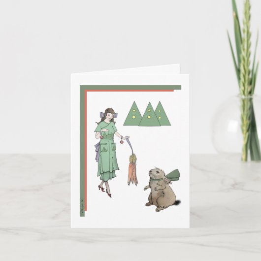 Een kerstcadeau voor Bunny Card Kaart (Voorkant)