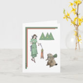 Een kerstcadeau voor Bunny Card Kaart (Gele Bloem)
