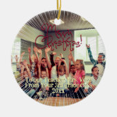 Een kerstcadeau voor je favoriete leraar keramisch ornament (Voorkant)