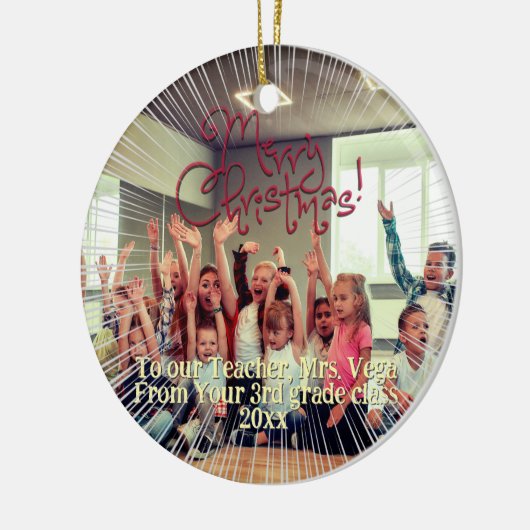 Een kerstcadeau voor je favoriete leraar keramisch ornament (Links)