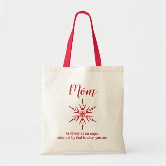Een kerstcadeau voor mama sneeuwvlok tote bag (Voorkant)