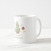 een kerstcadeaubeker koffiemok (Voorkant rechts)