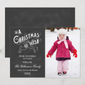 Een kerstcadeaukaart voor Chalkboard Holiday Feestdagenkaart (Voorkant / Achterkant)