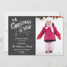 Een kerstcadeaukaart voor Chalkboard Holiday Feestdagenkaart