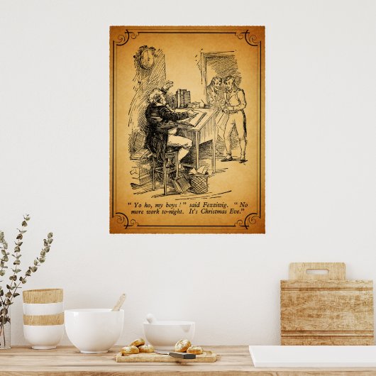 Een kerstcadeautje: Kerstmis. Poster (Keuken)