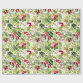 Een kerstcadeautje met botanische kerstfeestdagen cadeaupapier (Vlak)