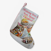 Een kerstcadeautje met een prettige kerstcadeautje kleine kerstsok (Voorkant (Hangend))