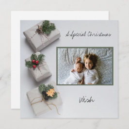 Een kerstcadeautje met godparent-voorstel Foto's Kaart