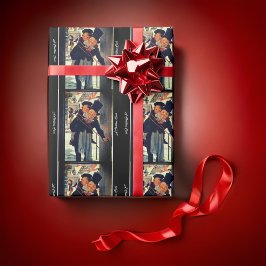 Een kerstcadeautje met kerstcadeautjes cadeaupapier