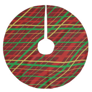Een kerstcadeautje - rood, groen, goud op een kerstboom rok
