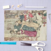 Een kerstcarol A, gebarsten en boistandige groep Tissuepapier (Craft)