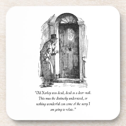 Een kerstcarol-Onderzetter Bier Onderzetter (Voorkant)