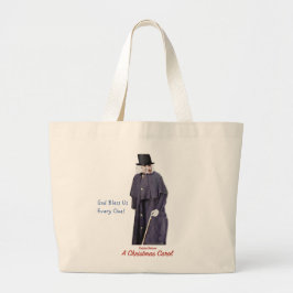Een kerstcarol scrolloge grote tote bag