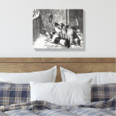 Een kerstcarol uit 'vrijetijdsuren', 1888 canvas afdruk (Insitu (Slaapkamer))