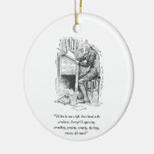 Een kerstcarol-versiering keramisch ornament (Links)