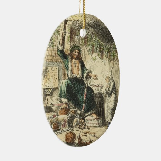 Een kerstcarol-versiering keramisch ornament (Rechts)