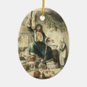 Een kerstcarol-versiering keramisch ornament (Voorkant)