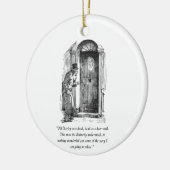 Een kerstcarol-versiering keramisch ornament (Links)