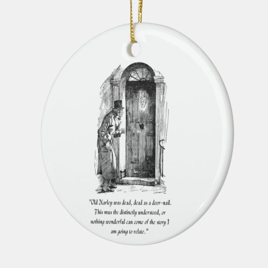 Een kerstcarol-versiering keramisch ornament (Links)