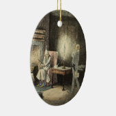 Een kerstcarol-versiering keramisch ornament (Rechts)