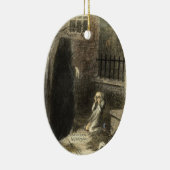 Een kerstcarol-versiering keramisch ornament (Rechts)