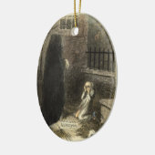 Een kerstcarol-versiering keramisch ornament (Links)