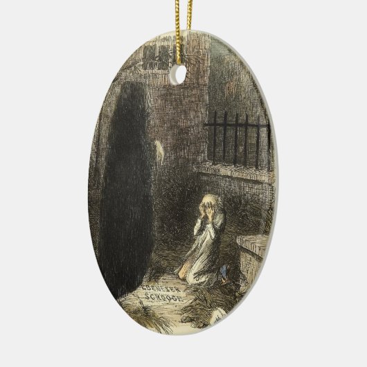 Een kerstcarol-versiering keramisch ornament (Links)