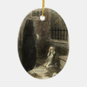 Een kerstcarol-versiering keramisch ornament (Voorkant)