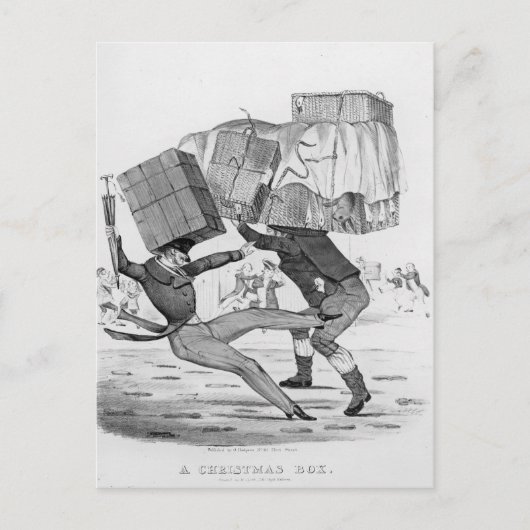 Een kerstdoos, 1836 feestdagenkaart (Voorkant)