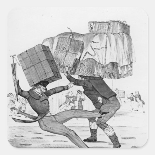 Een kerstdoos, 1836 vierkante sticker (Voorkant)