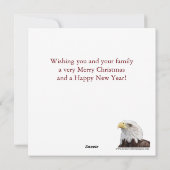 Een kerstdorp feestdagenkaart (Achterkant)