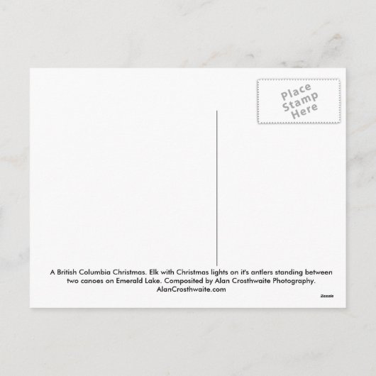 Een kerstfeest in British Columbia Feestdagenkaart (Achterkant)
