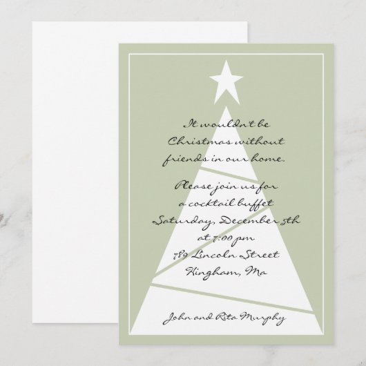 Een kerstfeest! kaart (Voorkant / Achterkant)