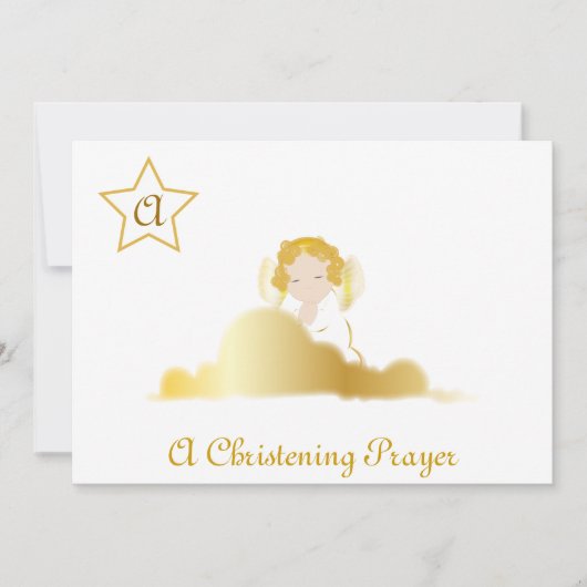 Een kerstfeest op het monogram van Prayer - Cust. Kaart (Voorkant)